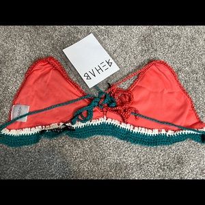 Crochet watermelon halter crop Nasty Gal